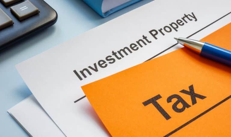 Image of tax forms for investment property.