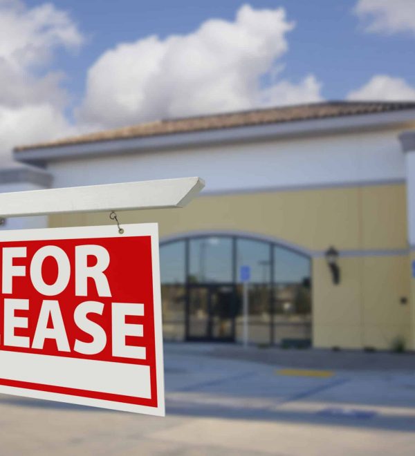 Commercial retail building for lease. Contact a real estate attorney to help with commercial lease negotiations.